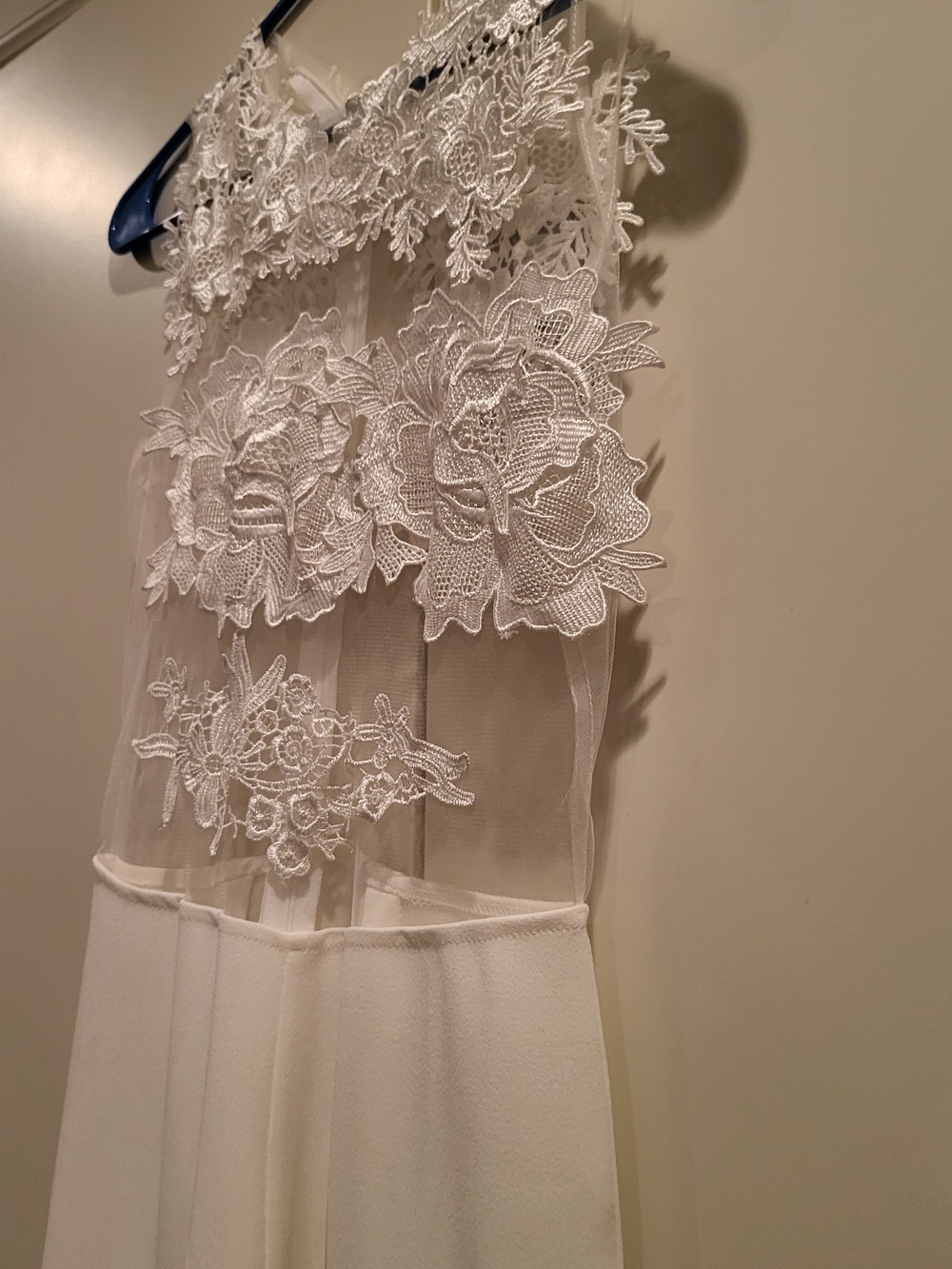 White Lace Floral Appliqué Jumpsuit